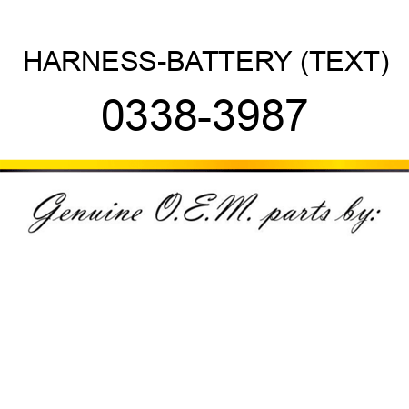 HARNESS-BATTERY (TEXT) 0338-3987