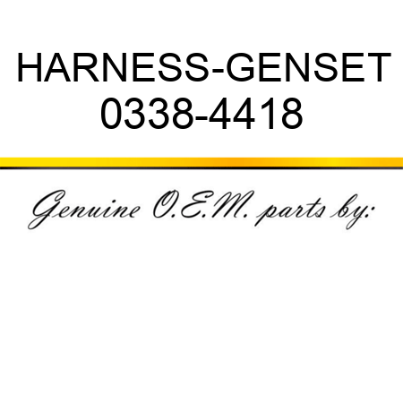 HARNESS-GENSET 0338-4418