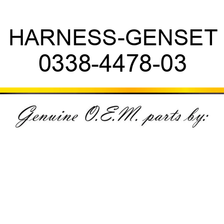 HARNESS-GENSET 0338-4478-03