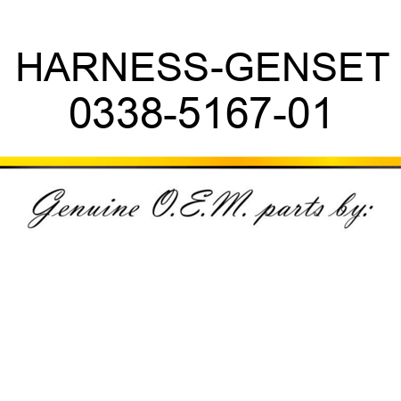 HARNESS-GENSET 0338-5167-01