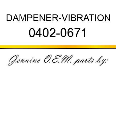 DAMPENER-VIBRATION 0402-0671