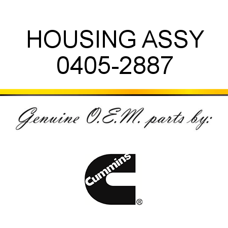 HOUSING ASSY 0405-2887