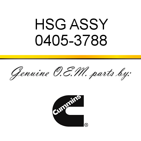 HSG ASSY 0405-3788