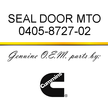 SEAL, DOOR MTO 0405-8727-02