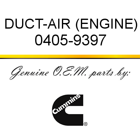DUCT-AIR (ENGINE) 0405-9397