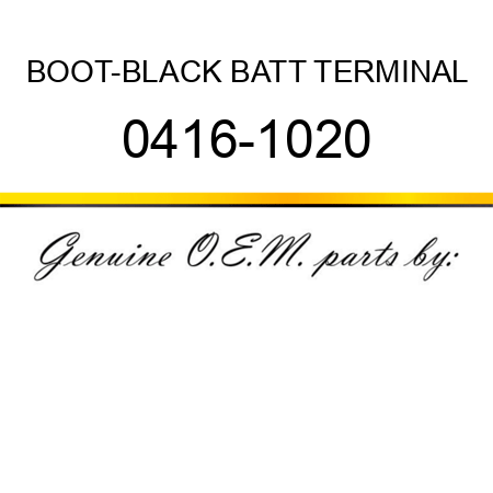 BOOT-BLACK BATT TERMINAL 0416-1020