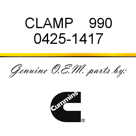CLAMP    990 0425-1417