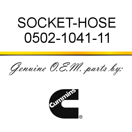 SOCKET-HOSE 0502-1041-11