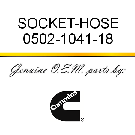 SOCKET-HOSE 0502-1041-18