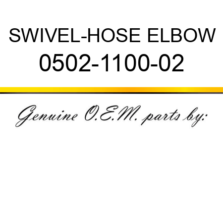 SWIVEL-HOSE ELBOW 0502-1100-02