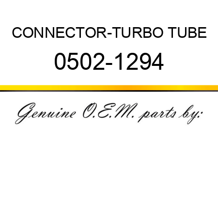 CONNECTOR-TURBO TUBE 0502-1294