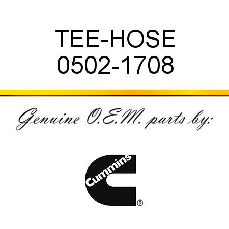 TEE-HOSE 0502-1708