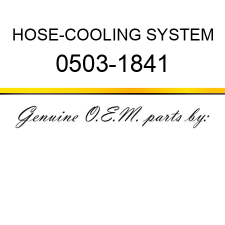 HOSE-COOLING SYSTEM 0503-1841