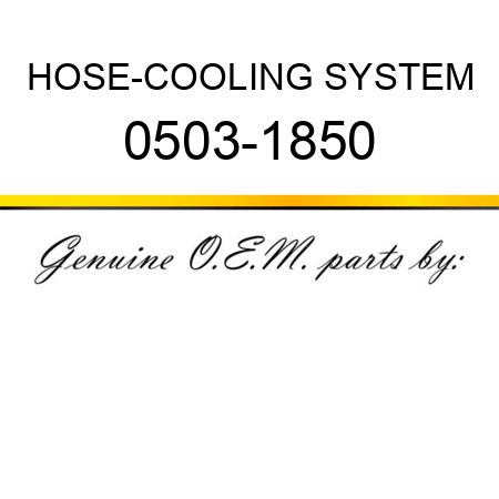 HOSE-COOLING SYSTEM 0503-1850