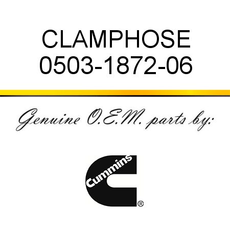 CLAMP,HOSE 0503-1872-06