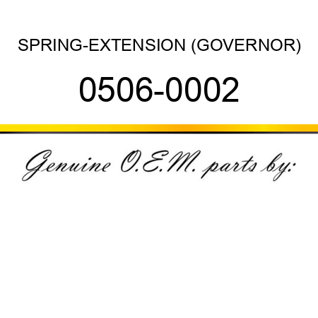 SPRING-EXTENSION (GOVERNOR) 0506-0002