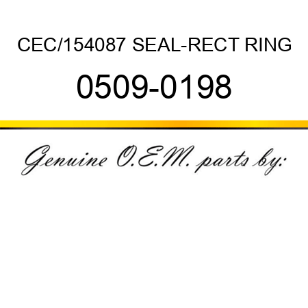 CEC/154087 SEAL-RECT RING 0509-0198