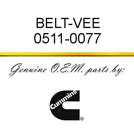 BELT-VEE 0511-0077