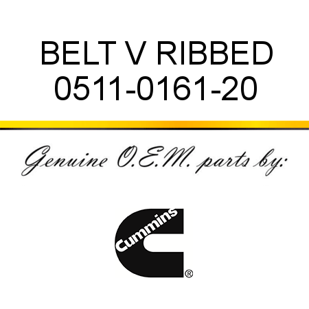 BELT V RIBBED 0511-0161-20