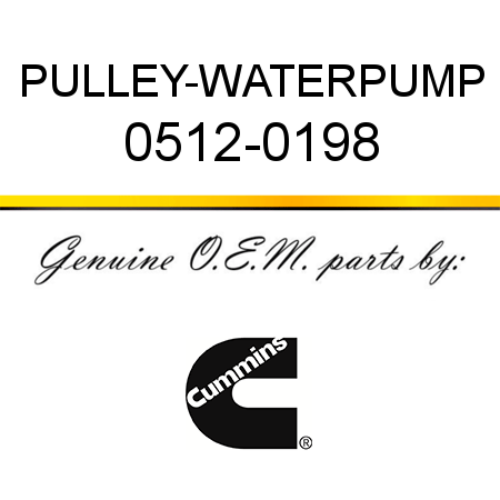 PULLEY-WATERPUMP 0512-0198