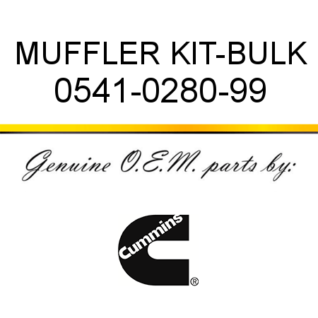 MUFFLER KIT-BULK 0541-0280-99