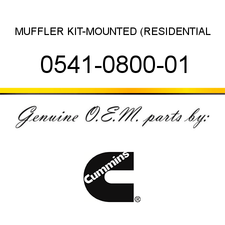 MUFFLER KIT-MOUNTED (RESIDENTIAL 0541-0800-01