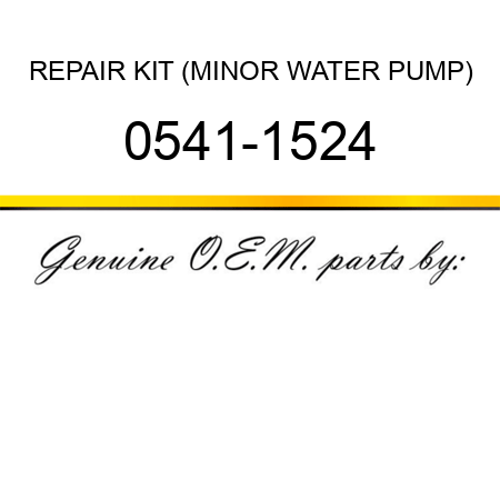 REPAIR KIT (MINOR WATER PUMP) 0541-1524