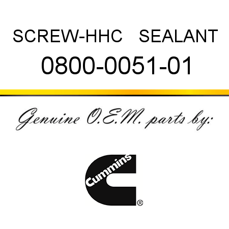 SCREW-HHC + SEALANT 0800-0051-01