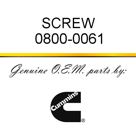 SCREW 0800-0061
