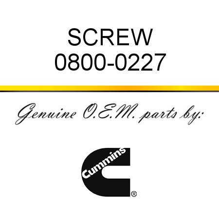 SCREW 0800-0227
