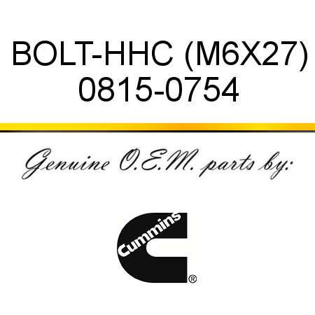 BOLT-HHC (M6X27) 0815-0754