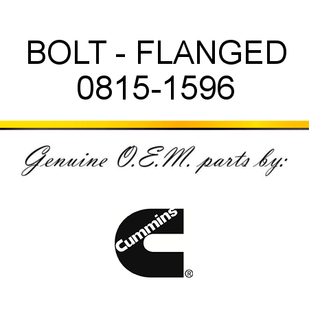 BOLT - FLANGED 0815-1596