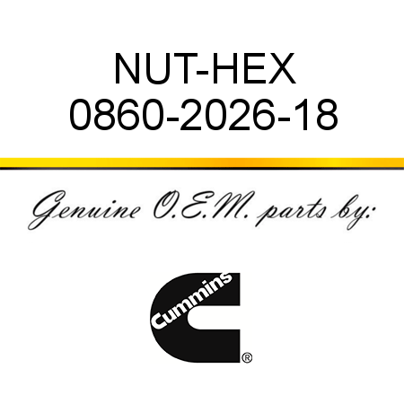 NUT-HEX 0860-2026-18