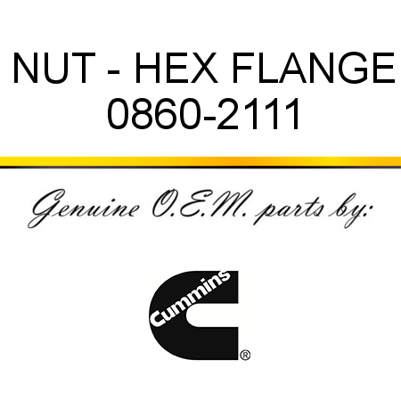 NUT - HEX FLANGE 0860-2111