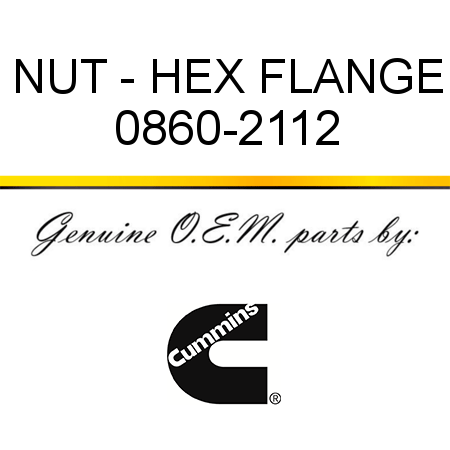 NUT - HEX FLANGE 0860-2112