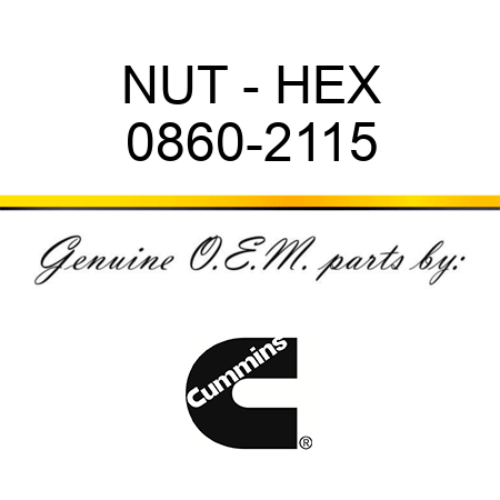 NUT - HEX 0860-2115