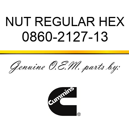 NUT REGULAR HEX 0860-2127-13