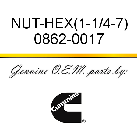 NUT-HEX(1-1/4-7) 0862-0017