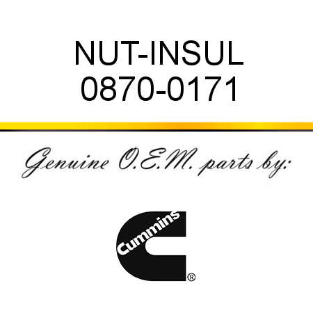 NUT-INSUL 0870-0171