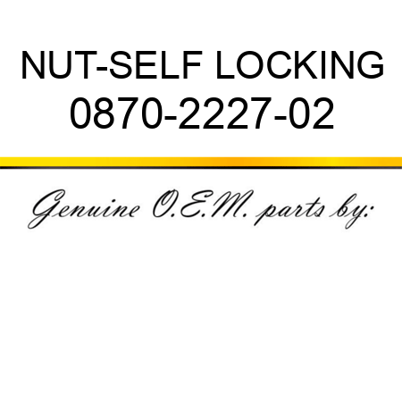 NUT-SELF LOCKING 0870-2227-02