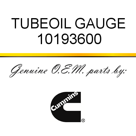 TUBE,OIL GAUGE 10193600