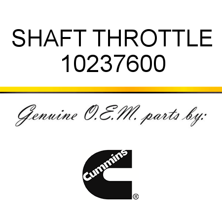 SHAFT, THROTTLE 10237600