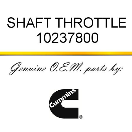 SHAFT, THROTTLE 10237800