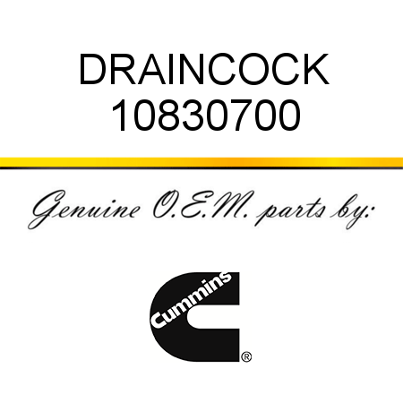 DRAINCOCK 10830700