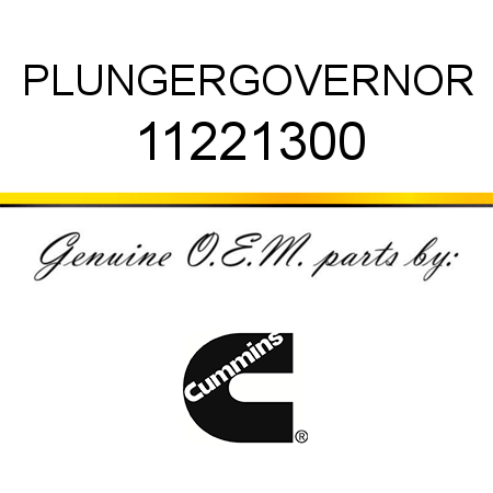 PLUNGER,GOVERNOR 11221300