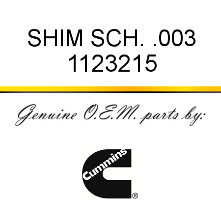 SHIM, SCH. .003 1123215