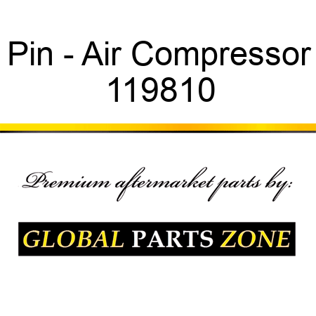 Pin - Air Compressor 119810