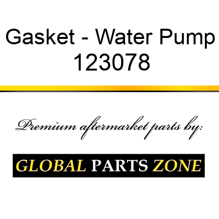 Gasket - Water Pump 123078