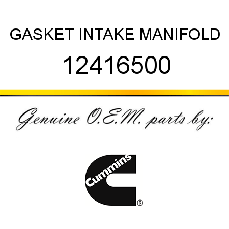 GASKET, INTAKE MANIFOLD 12416500