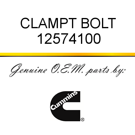 CLAMP,T BOLT 12574100